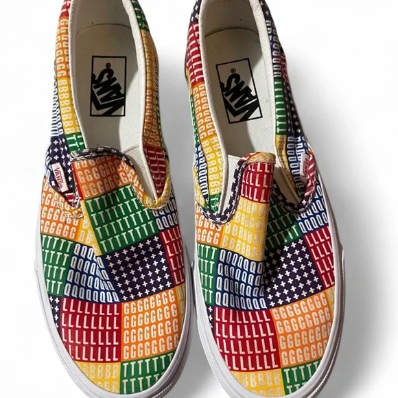 VANS CLASSIC SLIP-ON PRIDE MULTICOLOR WHITE SHOES - Picture 2 of 3
